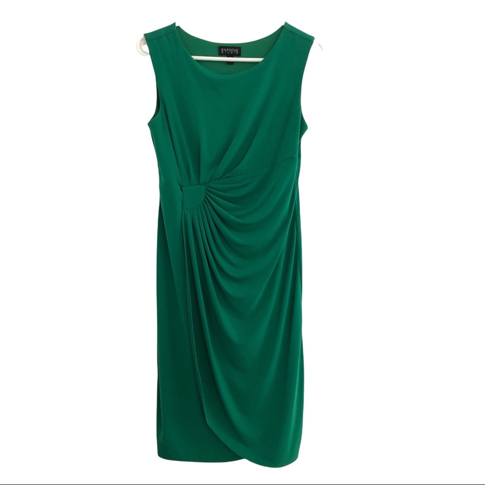 Enfocus Studio women sleeveless green dress size 8
